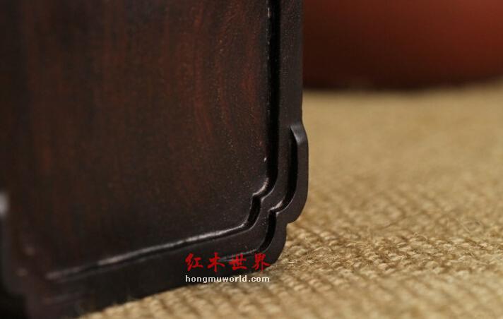 小叶紫檀方形笔筒 做工精致小巧玲珑-5