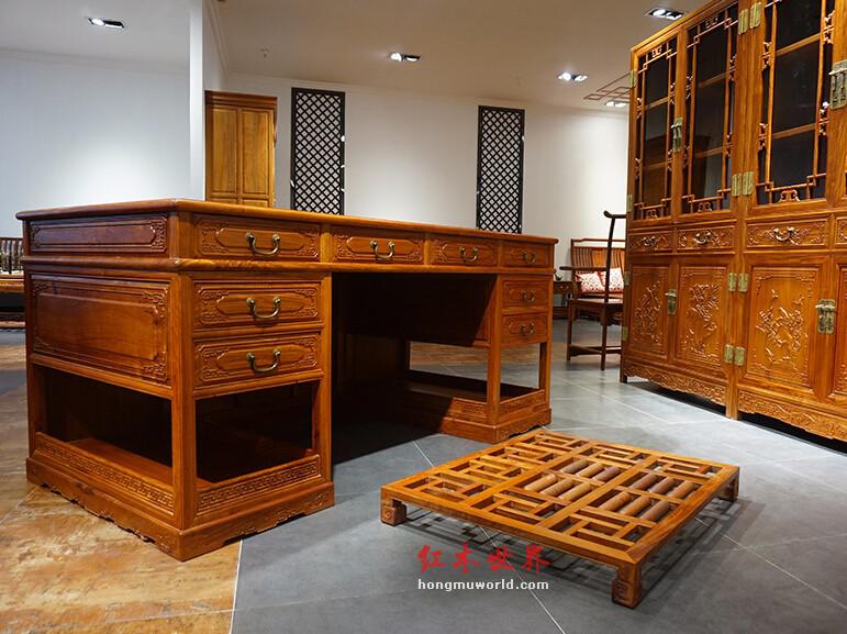 办公桌苏式紫檀家具精品欣赏-3