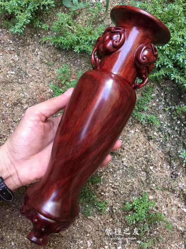小叶紫檀如何盘出玻璃底包浆？-1