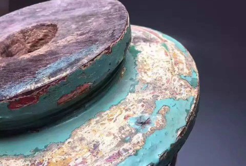 古董级别的紫檀木老物 印度古寺庙柱础拆房老料