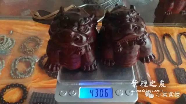 印度小叶紫檀摆件《招财貔貅》一对 造型萌趣可爱-6