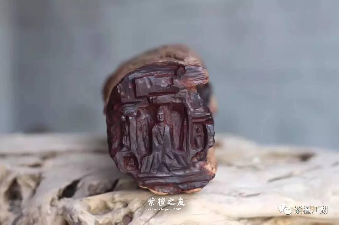 极品小叶紫檀水波S纹原料打造的精品摆件《卧佛》-5