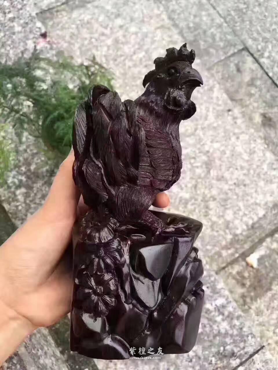 小叶紫檀工艺品《大吉大利》纯手工雕刻造型栩栩如生-1