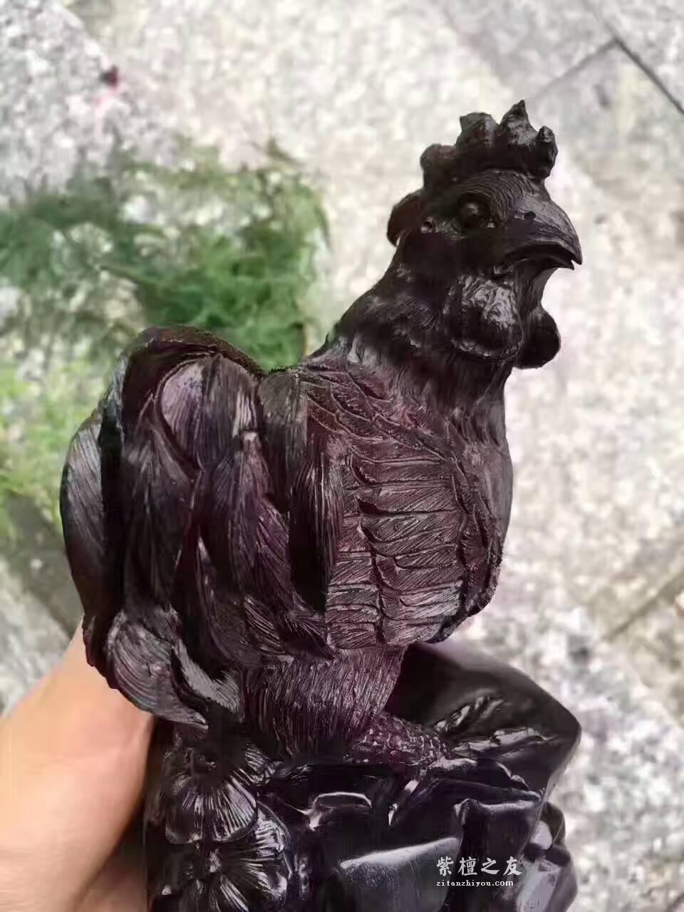小叶紫檀工艺品《大吉大利》纯手工雕刻造型栩栩如生-6