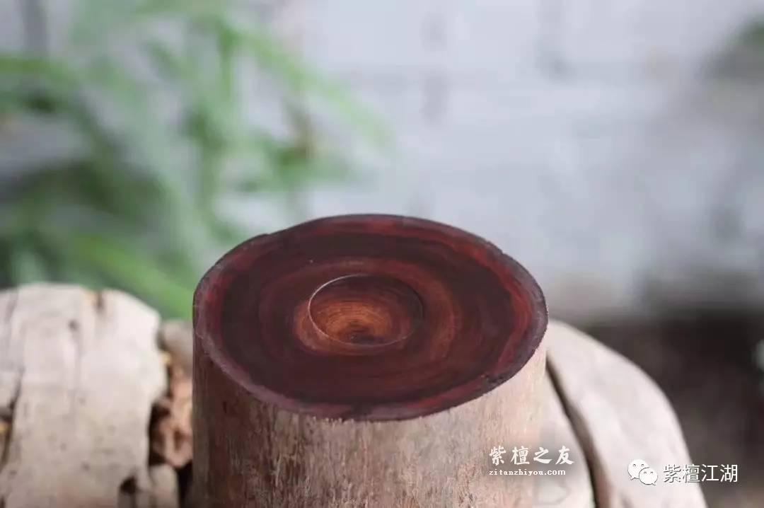 小叶紫檀拆房老料素笔筒 古朴大气简约-1