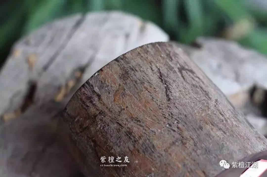 小叶紫檀拆房老料素笔筒 古朴大气简约-6