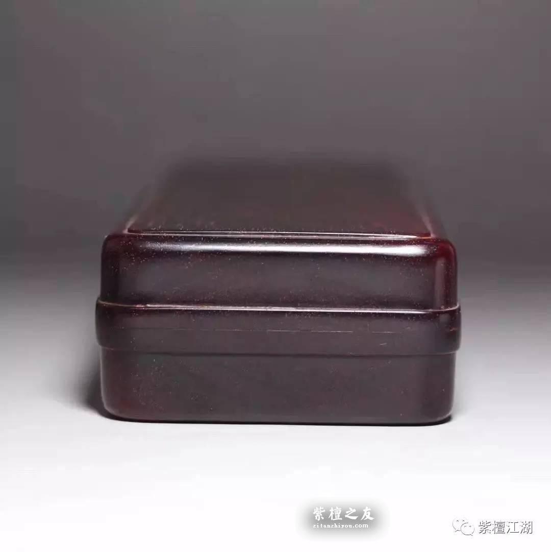 小叶紫檀珠宝盒 高密度金星老料搭配小叶紫檀8mm金星念珠带关公挂牌-3