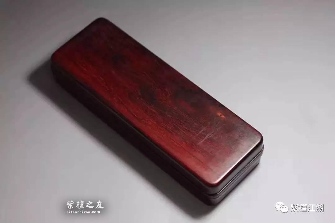 小叶紫檀珠宝盒 高密度金星老料搭配小叶紫檀8mm金星念珠带关公挂牌-4