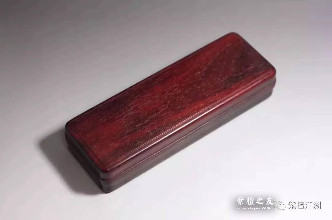 小叶紫檀珠宝盒 高密度金星老料搭配小叶紫檀8mm金星念珠带关公挂牌-7