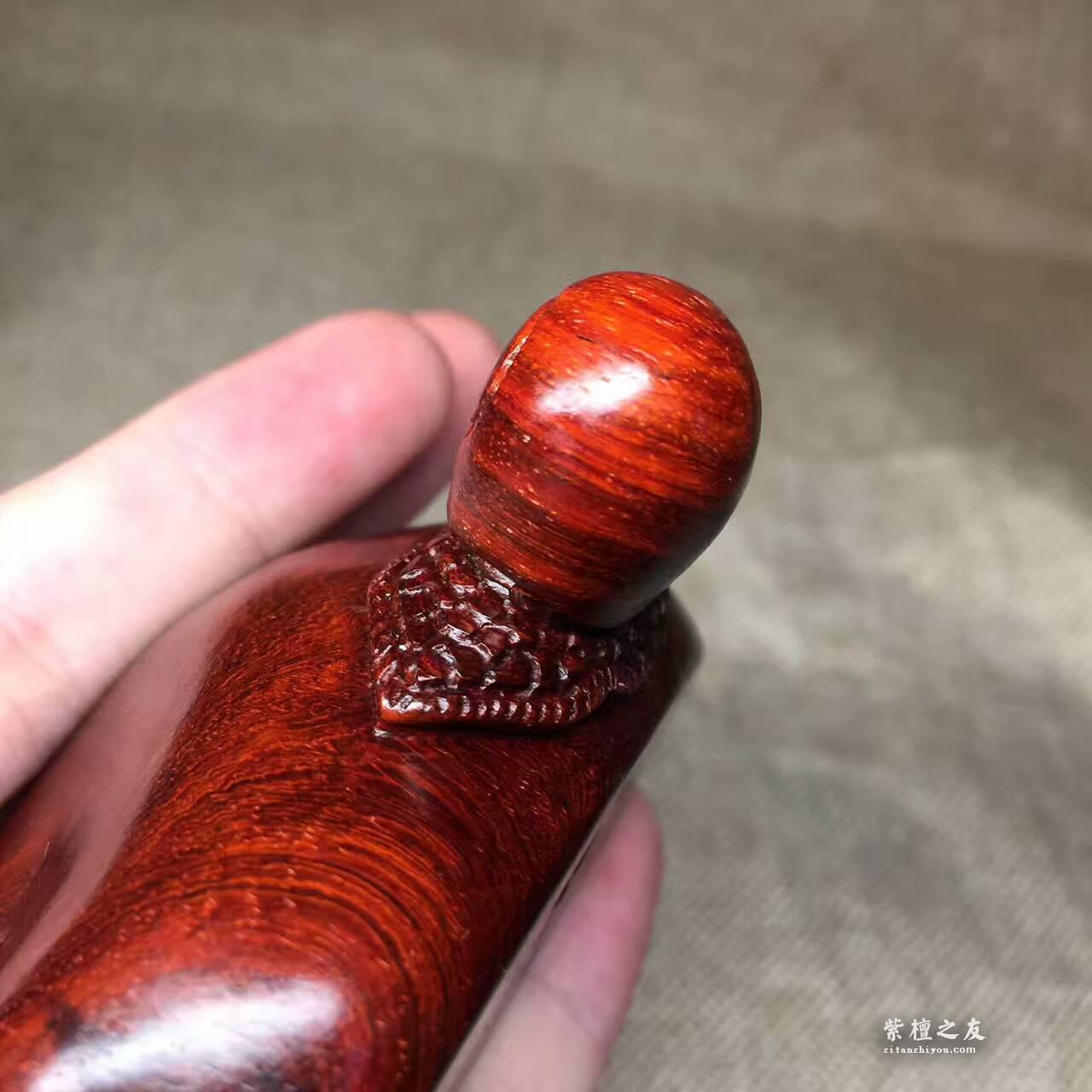 小叶紫檀手把件！《小蜗牛》 油性一流轻松盘玩-3