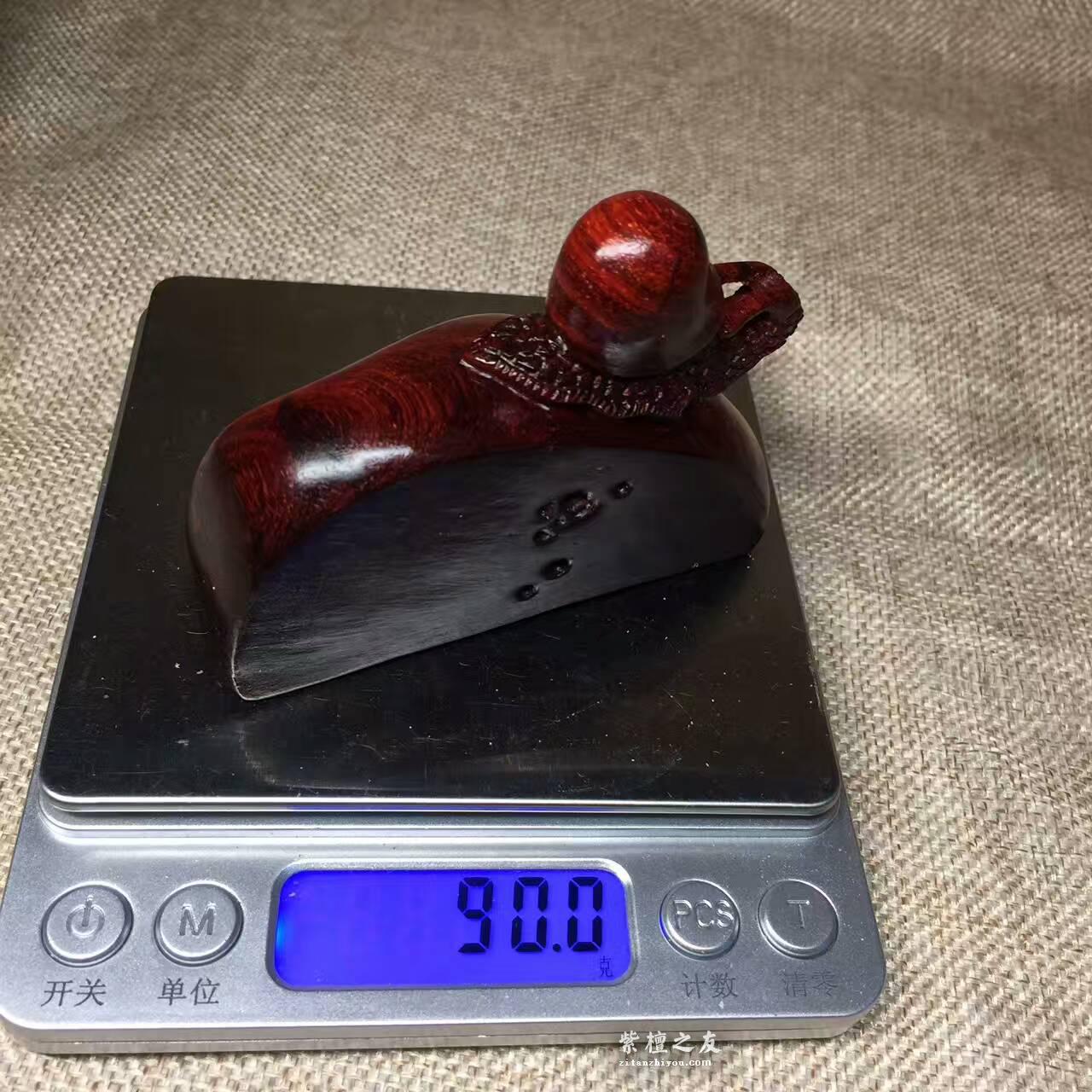 小叶紫檀手把件！《小蜗牛》 油性一流轻松盘玩-9
