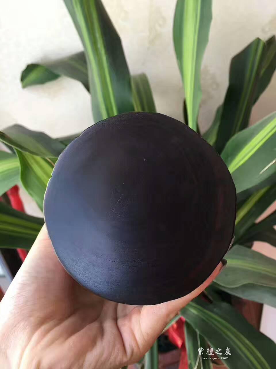小叶紫檀笔筒 风化老料随型车制木性稳定-3