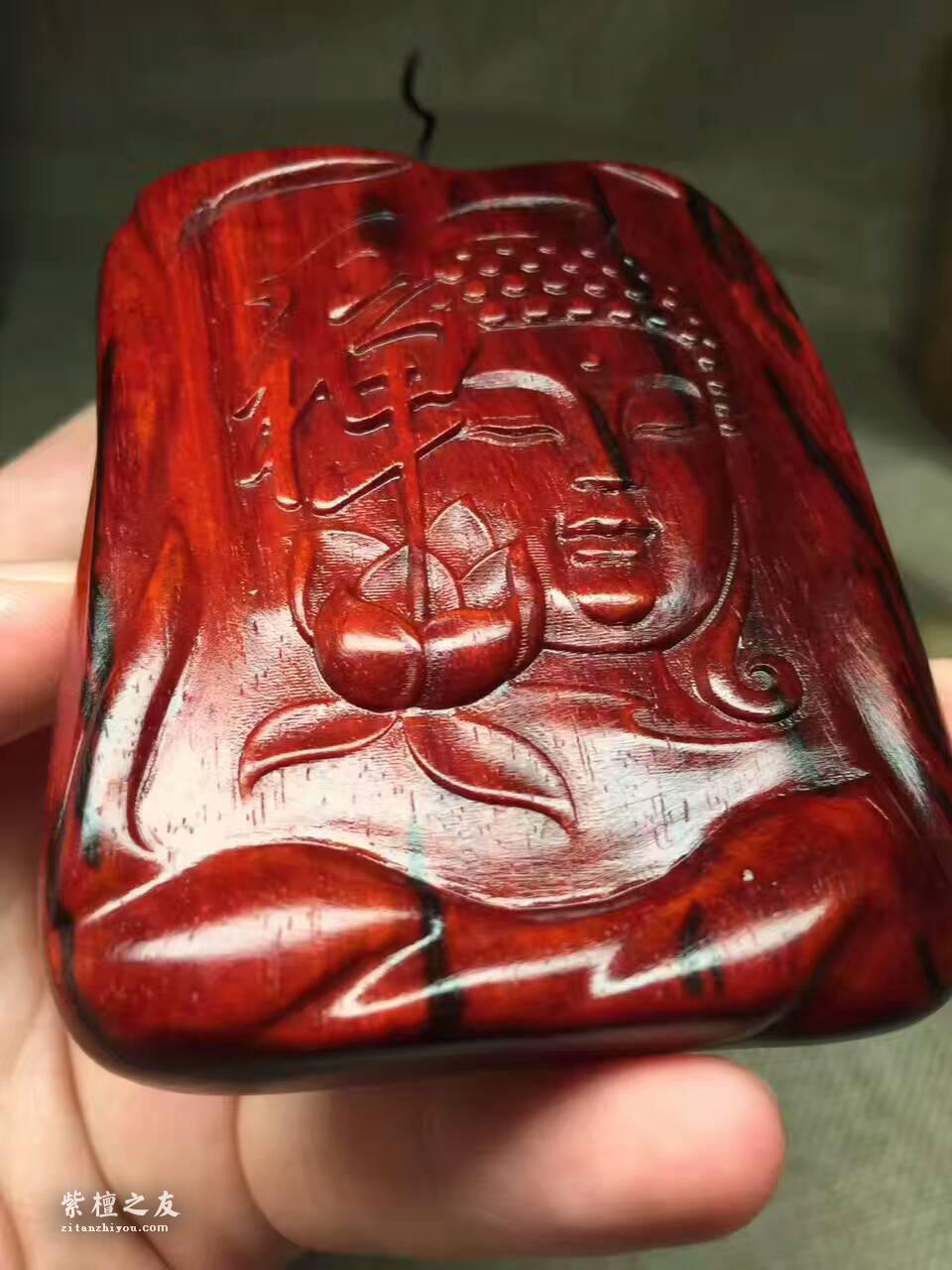 小叶紫檀《禅心.佛缘》泥料子轻松盘玩轻松包浆-1