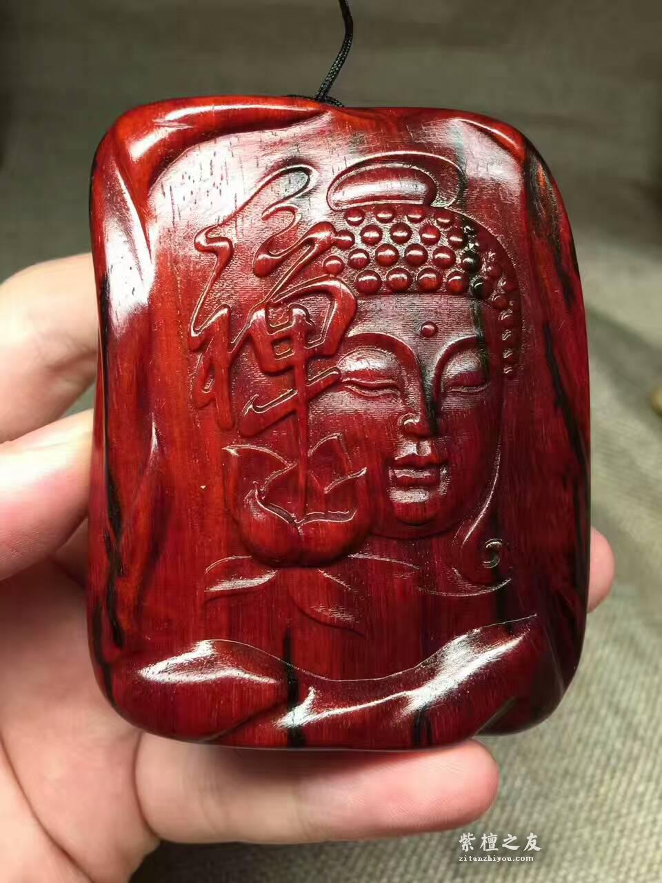 小叶紫檀《禅心.佛缘》泥料子轻松盘玩轻松包浆-3