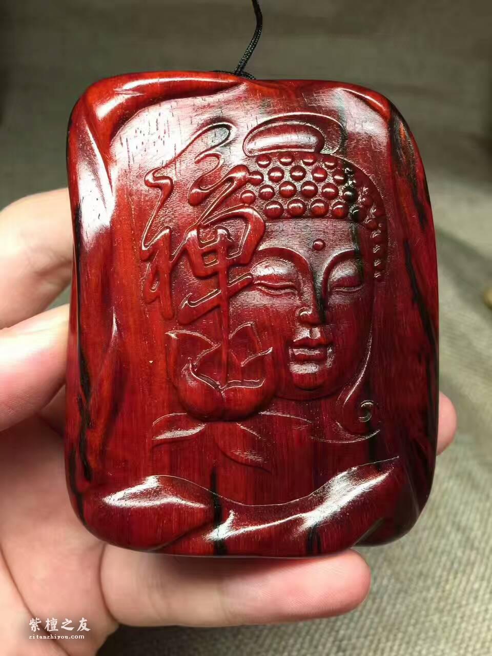 小叶紫檀《禅心.佛缘》泥料子轻松盘玩轻松包浆-9