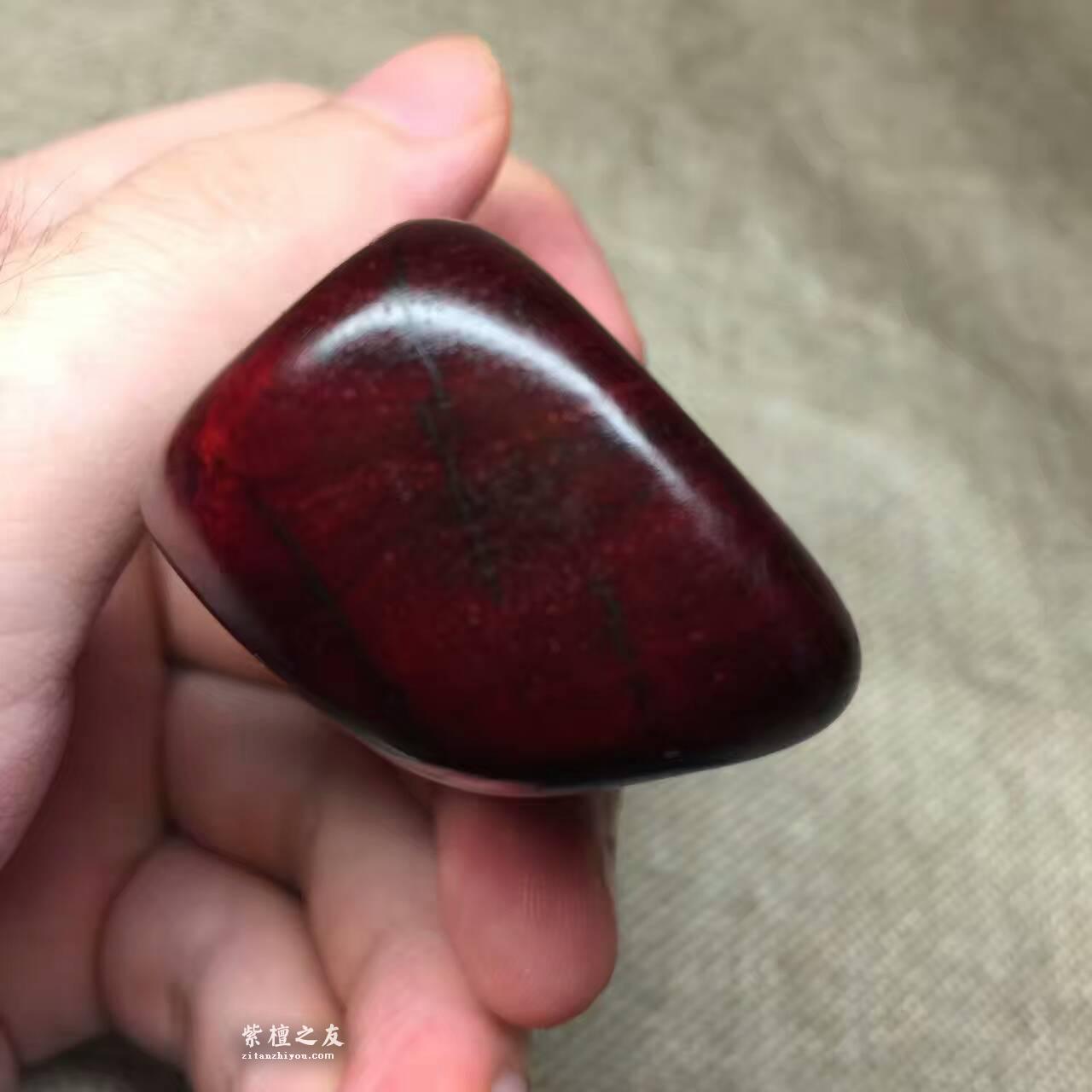 小叶紫檀中的王者《羽翼》手把件 完美无瑕鱼鳞底-7