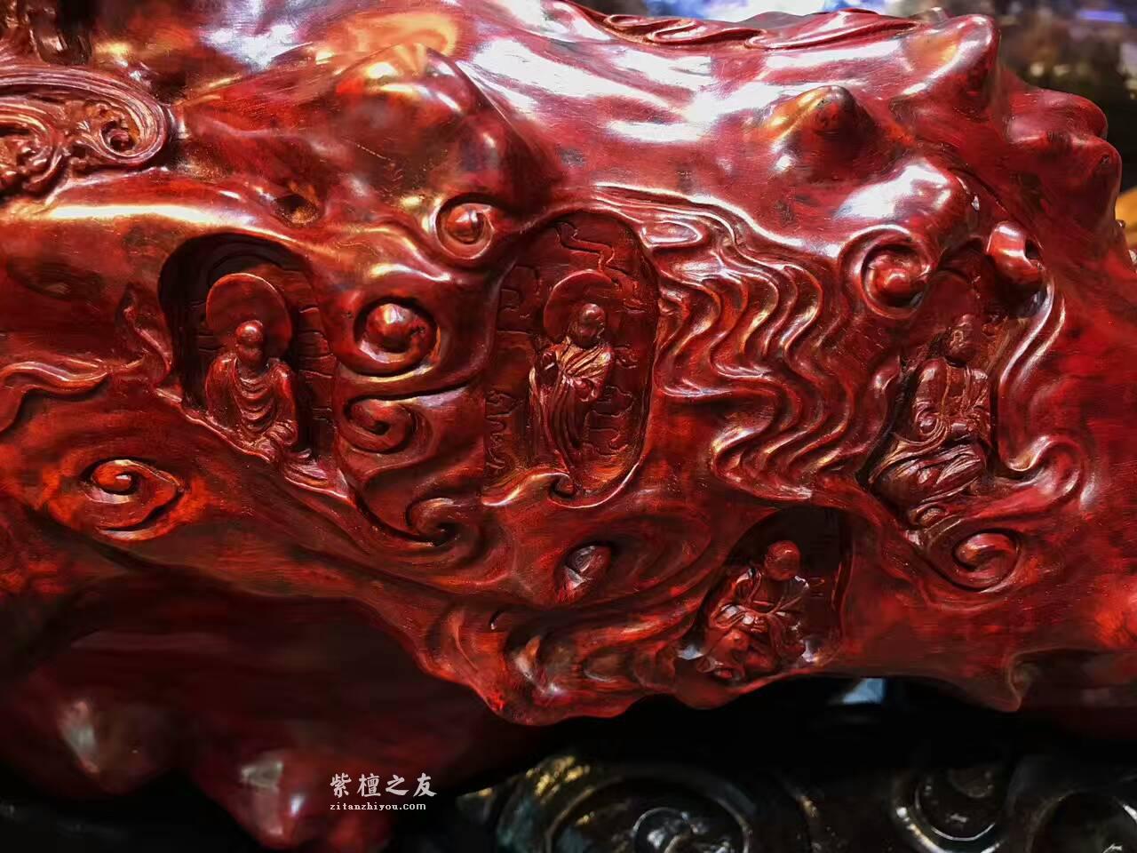 印度小叶紫檀高密度枯木树头老料满金星细疤-8