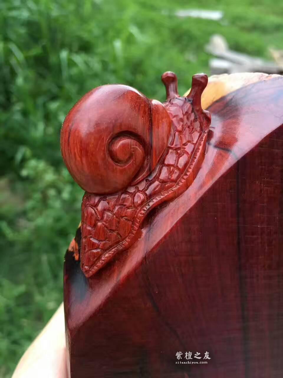 小叶紫檀《步步为营》手工雕刻精细别致-1