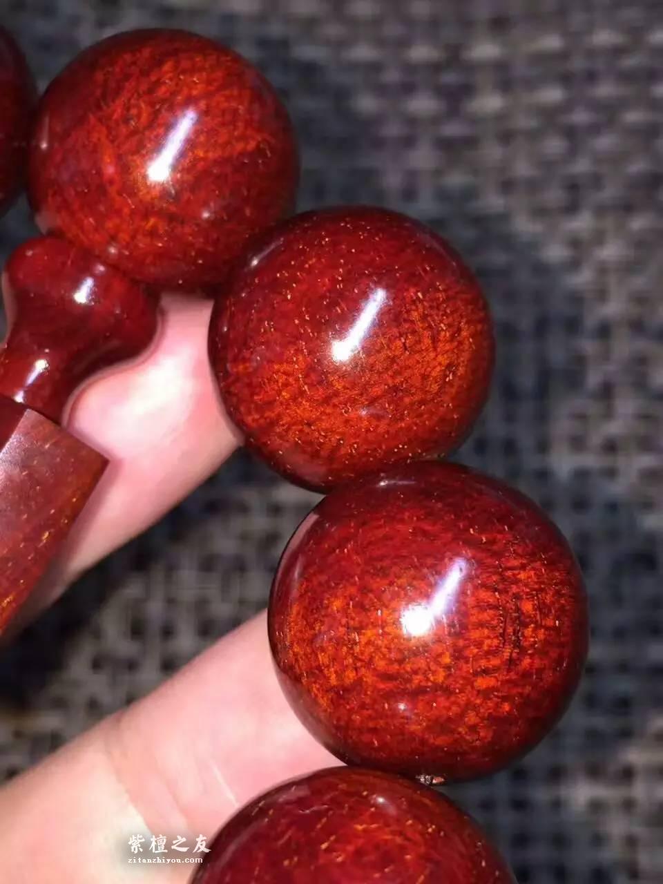 印度小叶紫檀 标准2.0手串收藏级龙鳞-1
