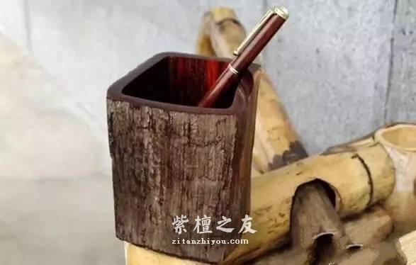 从古代建筑遗迹中拆下来的小紫叶檀剖开后竟然这么漂亮-3