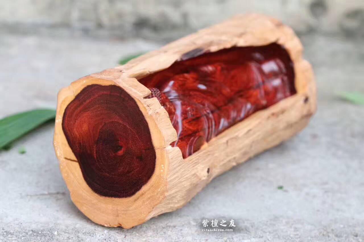 小叶紫檀摆件《卧佛》全实心老料保留天然白皮-3