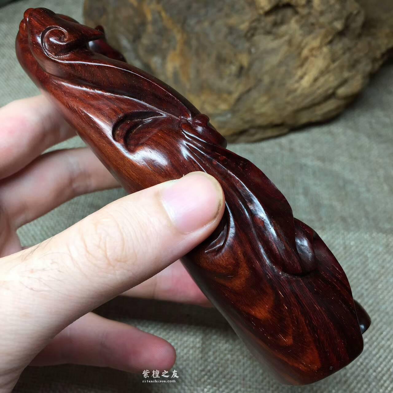 极品摆件《寿星》 小紫叶檀材质打造-6