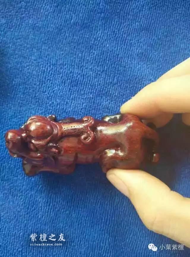 印度小叶紫檀工艺品把件貔貅 做工精致适合把玩-1