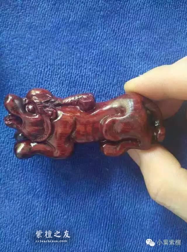 印度小叶紫檀工艺品把件貔貅 做工精致适合把玩-3