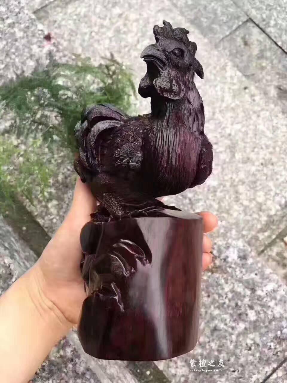 小叶紫檀《大吉大利》纯手工雕刻造型栩栩如生寓意美好-1