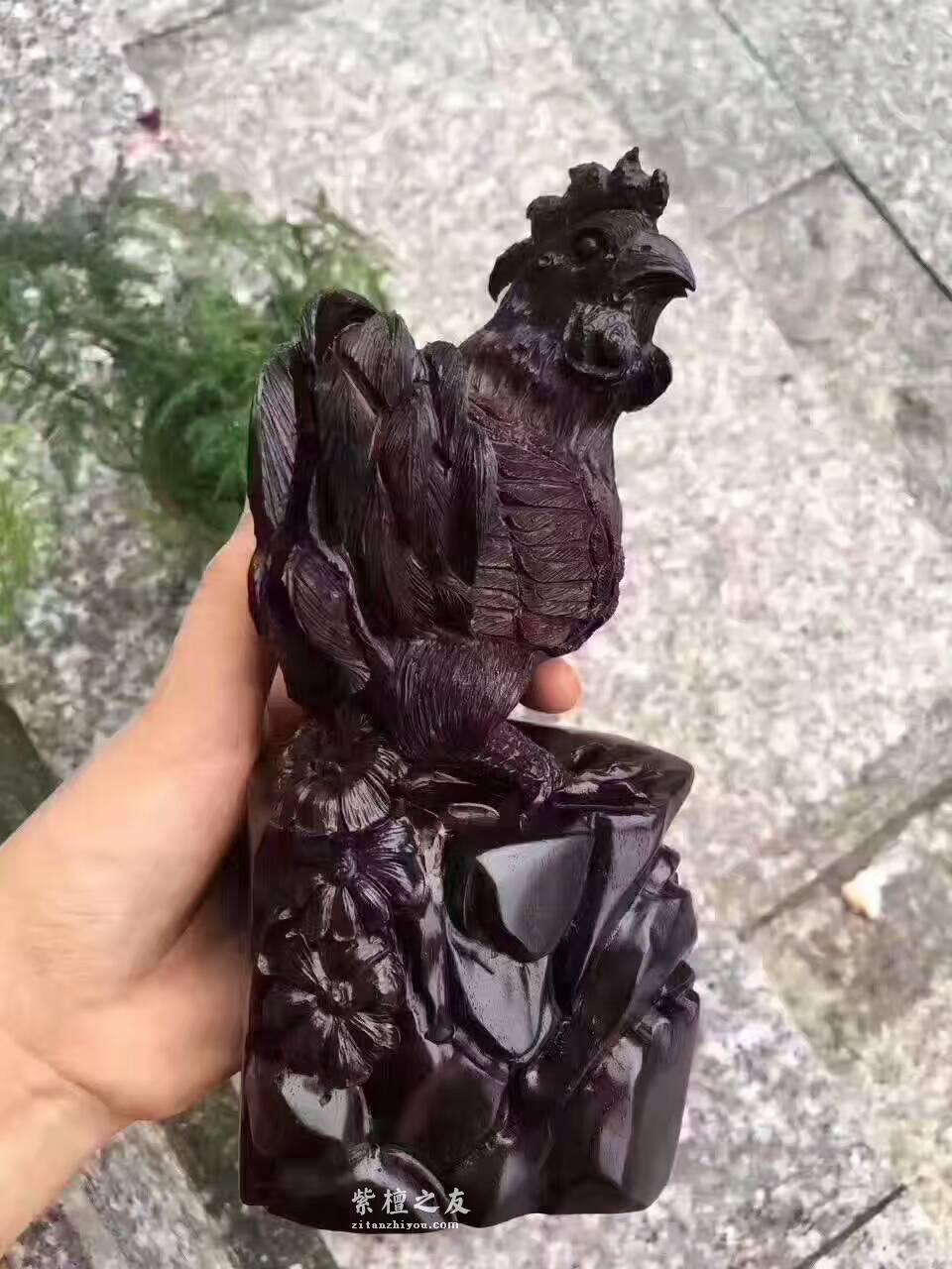 小叶紫檀《大吉大利》纯手工雕刻造型栩栩如生寓意美好-2