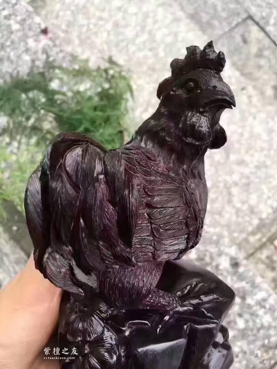 小叶紫檀《大吉大利》纯手工雕刻造型栩栩如生寓意美好-5