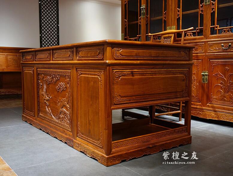 苏式紫檀家具——办公桌精品欣赏 高端大气上档次-1