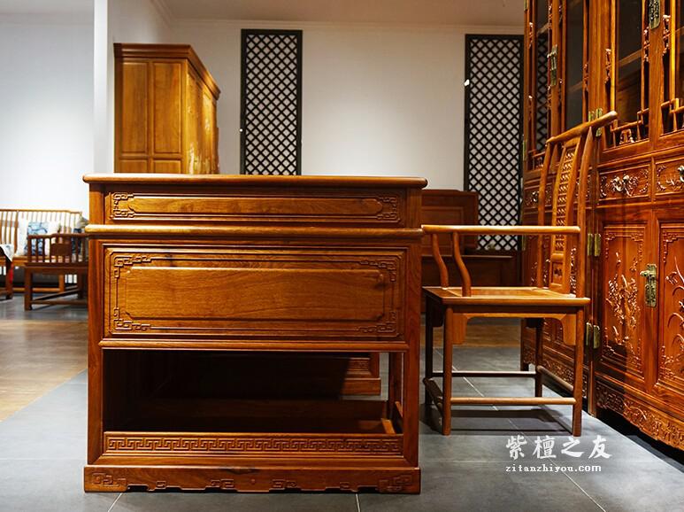 苏式紫檀家具——办公桌精品欣赏 高端大气上档次-3