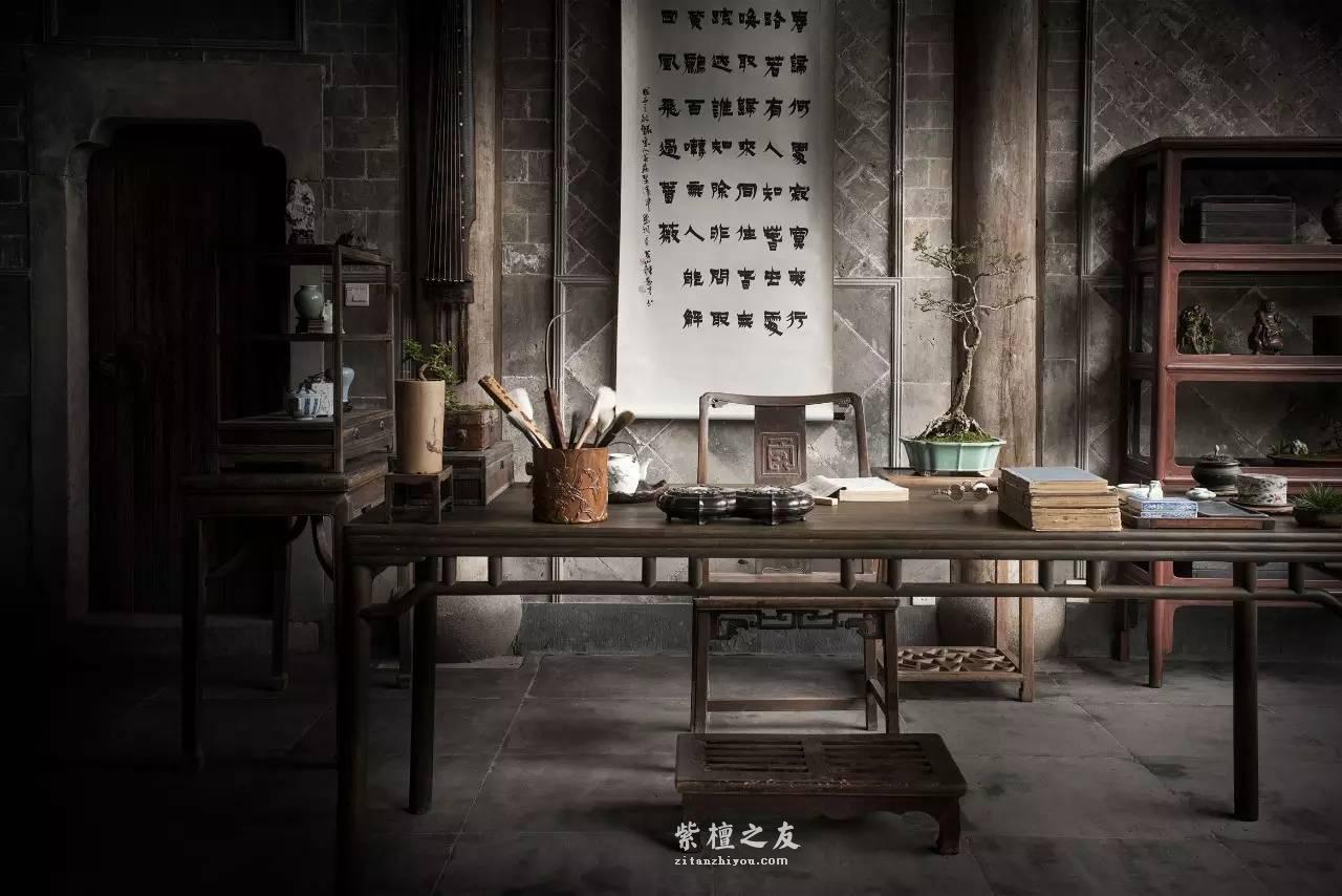 古代文人书斋是如何布置的？紫檀在古人案头中的地位-11
