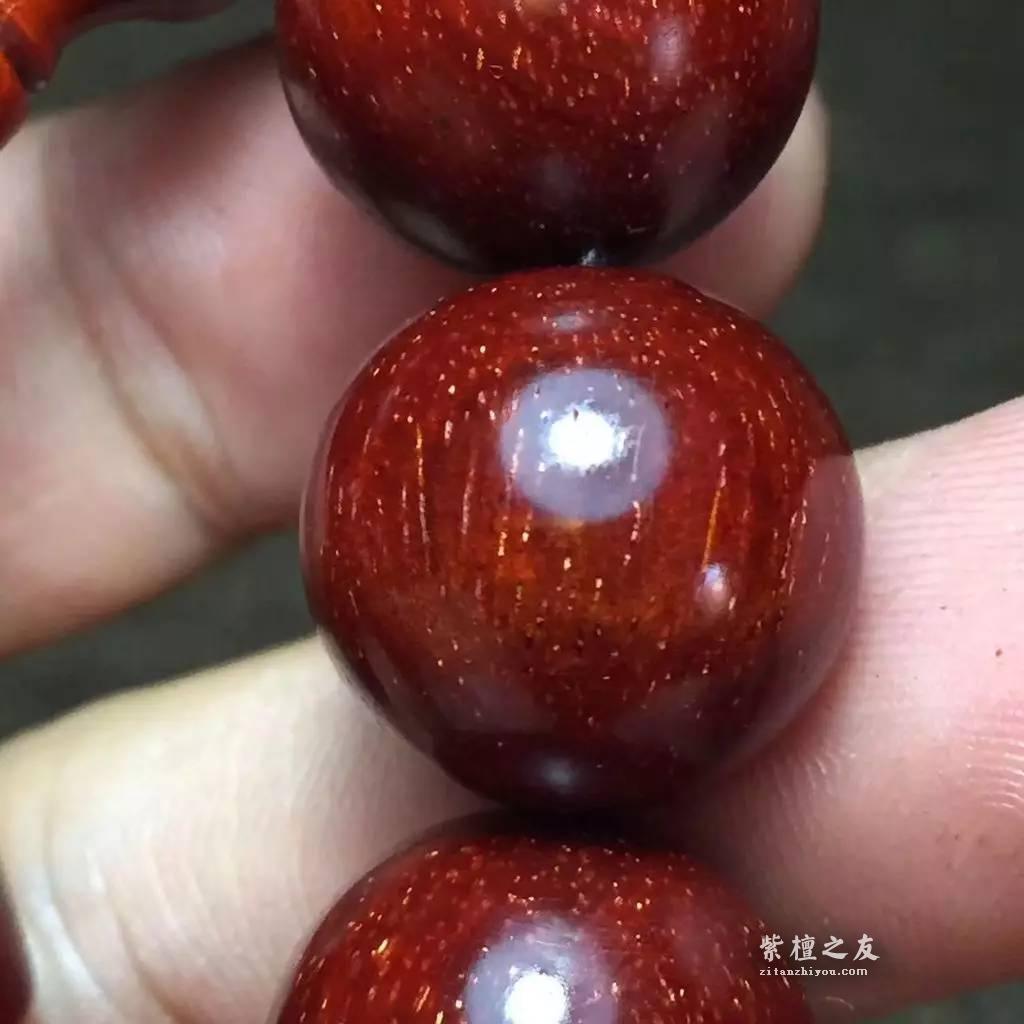 1.6规则手串14颗 顶级小叶紫檀老料制作带金星-1