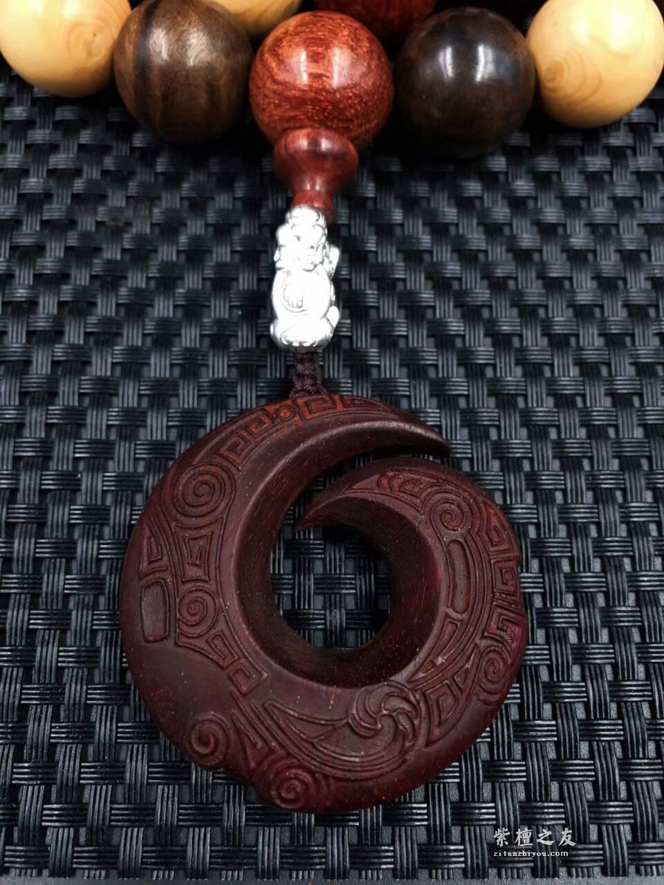手工手串多宝珠 小叶紫檀金丝楠崖柏瘤花梨瘤小叶黄杨木-4