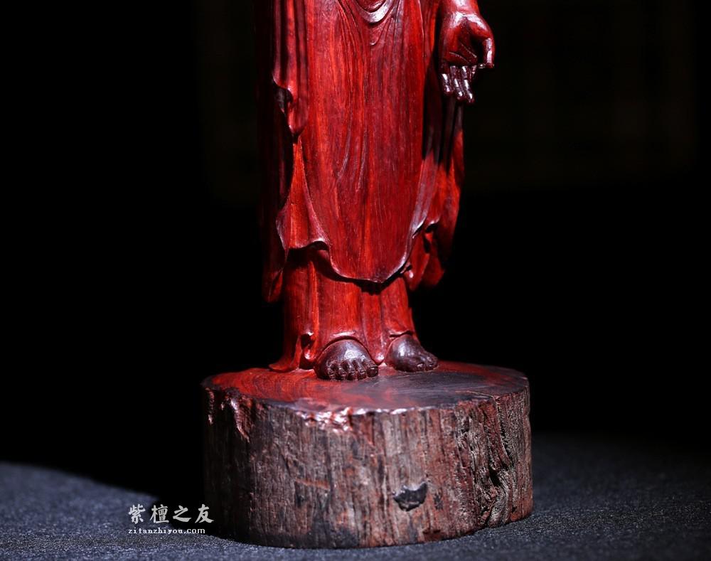 印度小紫叶檀如来佛祖摆件 宝相庄严静穆修心好伴侣-10