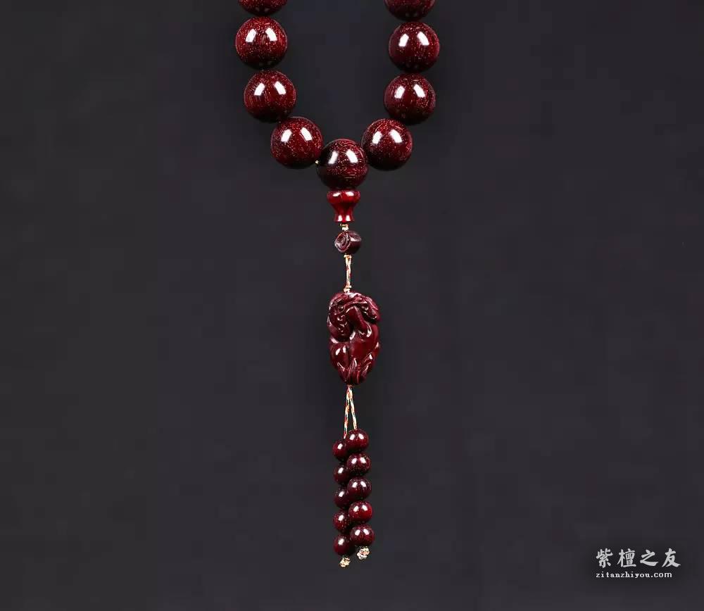 印度小叶紫檀1.8持珠 满星老料颗颗精致完美上乘收藏佳品-2