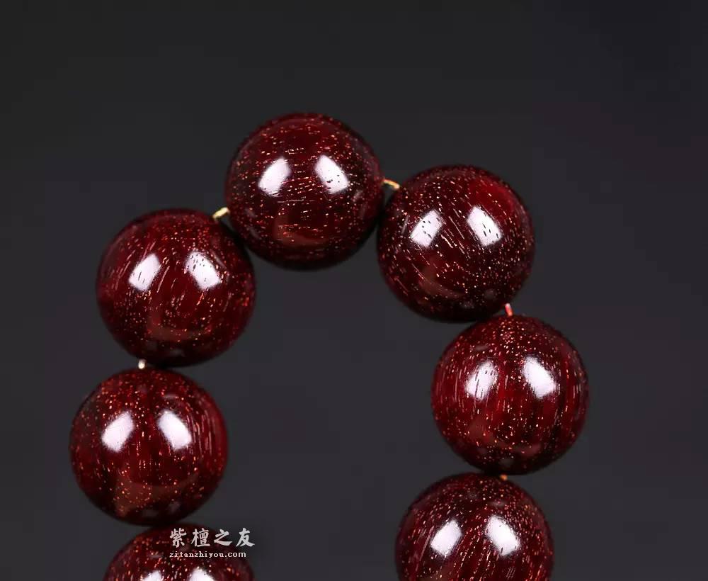 印度小叶紫檀1.8持珠 满星老料颗颗精致完美上乘收藏佳品-8