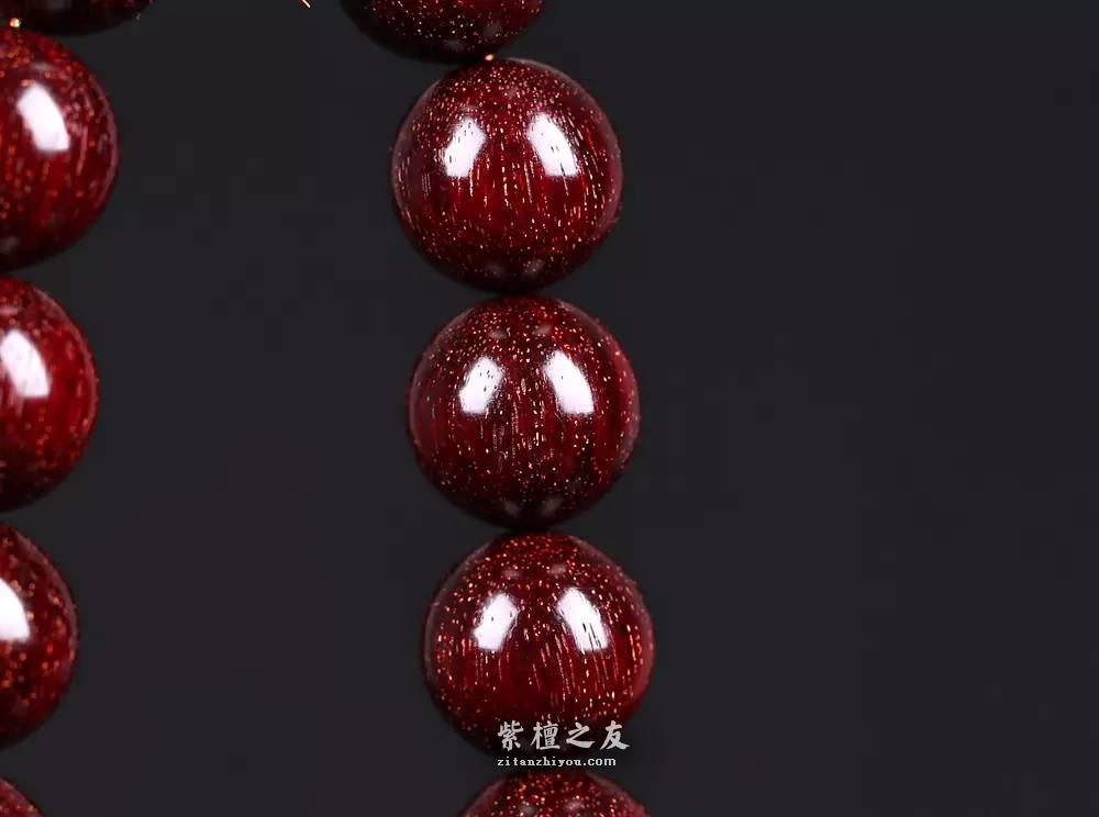 印度小叶紫檀1.8持珠 满星老料颗颗精致完美上乘收藏佳品-3