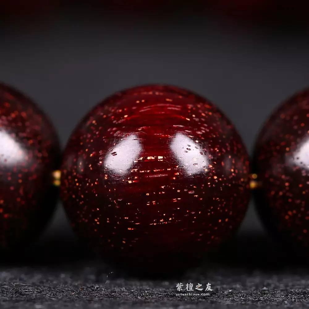 印度小叶紫檀1.8持珠 满星老料颗颗精致完美上乘收藏佳品-5