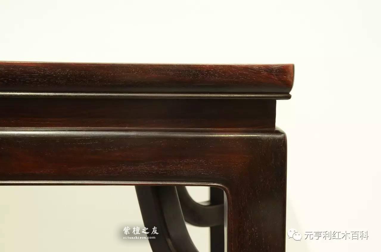 紫檀条案精品欣赏 木色沉穆稳重牛毛纹细密可见-3