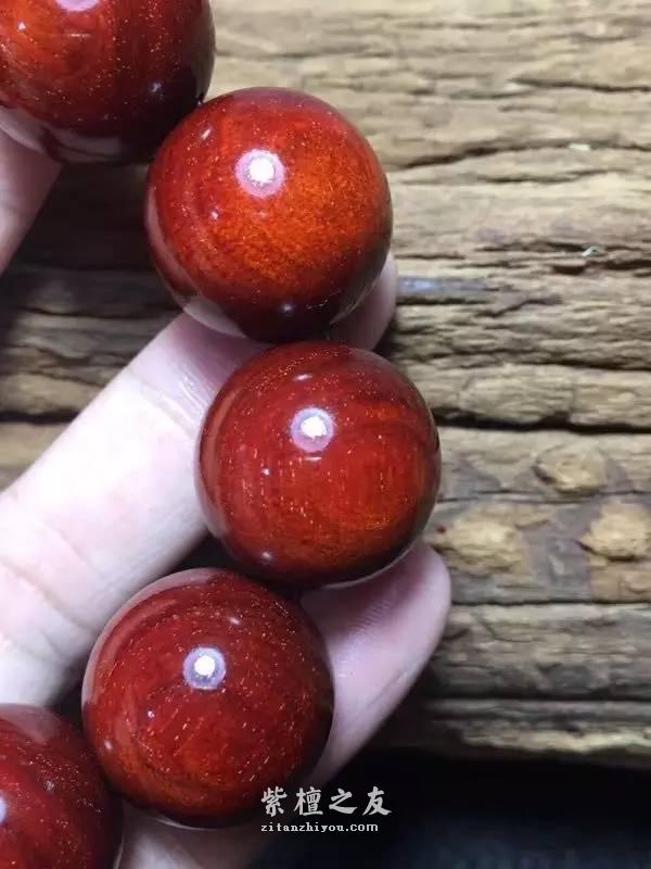 小叶紫檀2.0规格手串 鱼鳞金星泥料-2