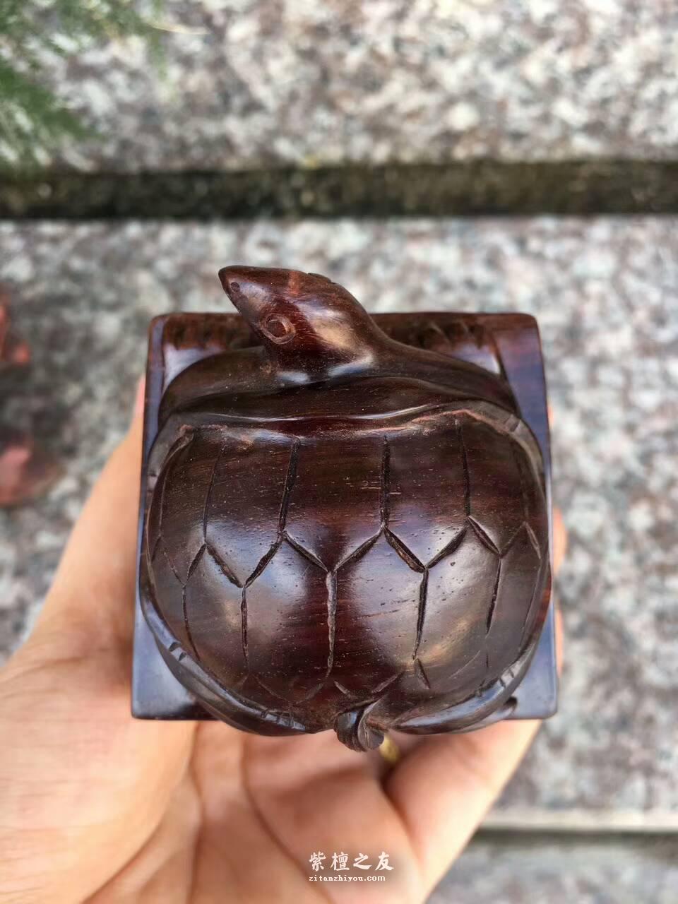 七夕送礼要特别的：印度小叶紫檀印章《长寿龟》让爱情也长寿-6