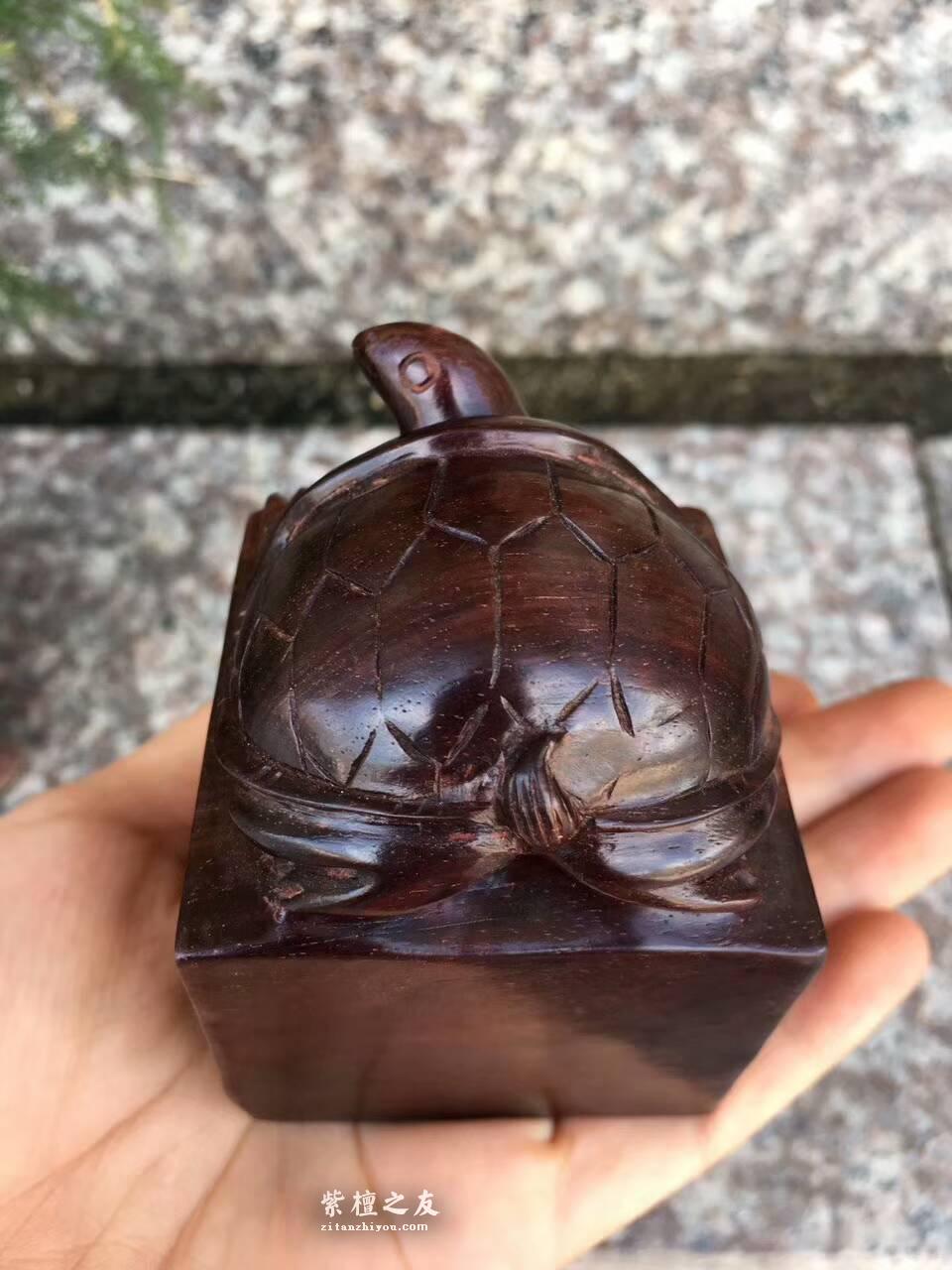 七夕送礼要特别的：印度小叶紫檀印章《长寿龟》让爱情也长寿-4