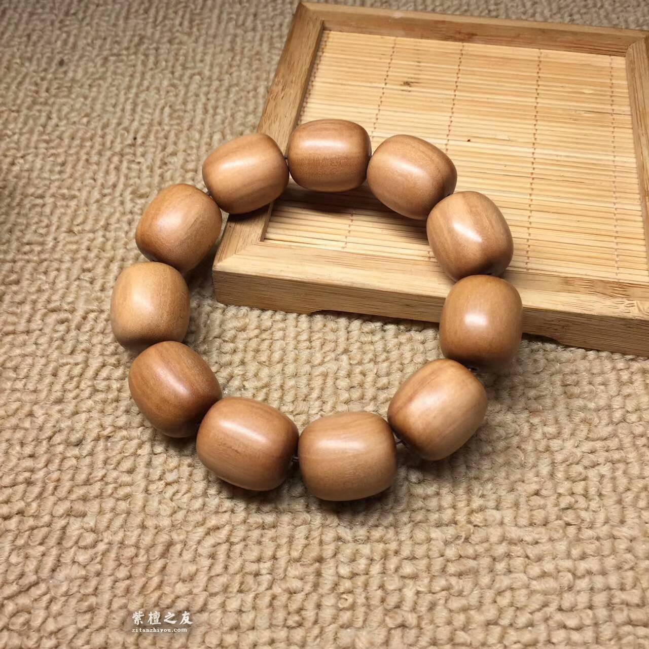 正宗老山檀香20*18mm枣珠收藏 尺寸罕见颗颗无瑕疵-3