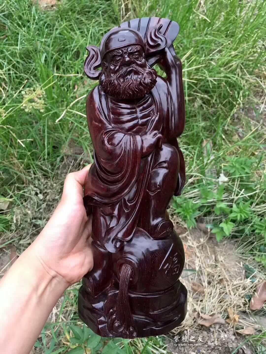 小叶紫檀神像之《钟馗》辟邪除灾保家平 材质上等做工细致-5