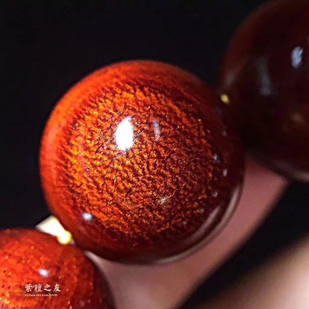 小叶紫檀200度龙鳞1.8x13颗手串 颗颗纹理清晰鳞片紧紧相扣-2