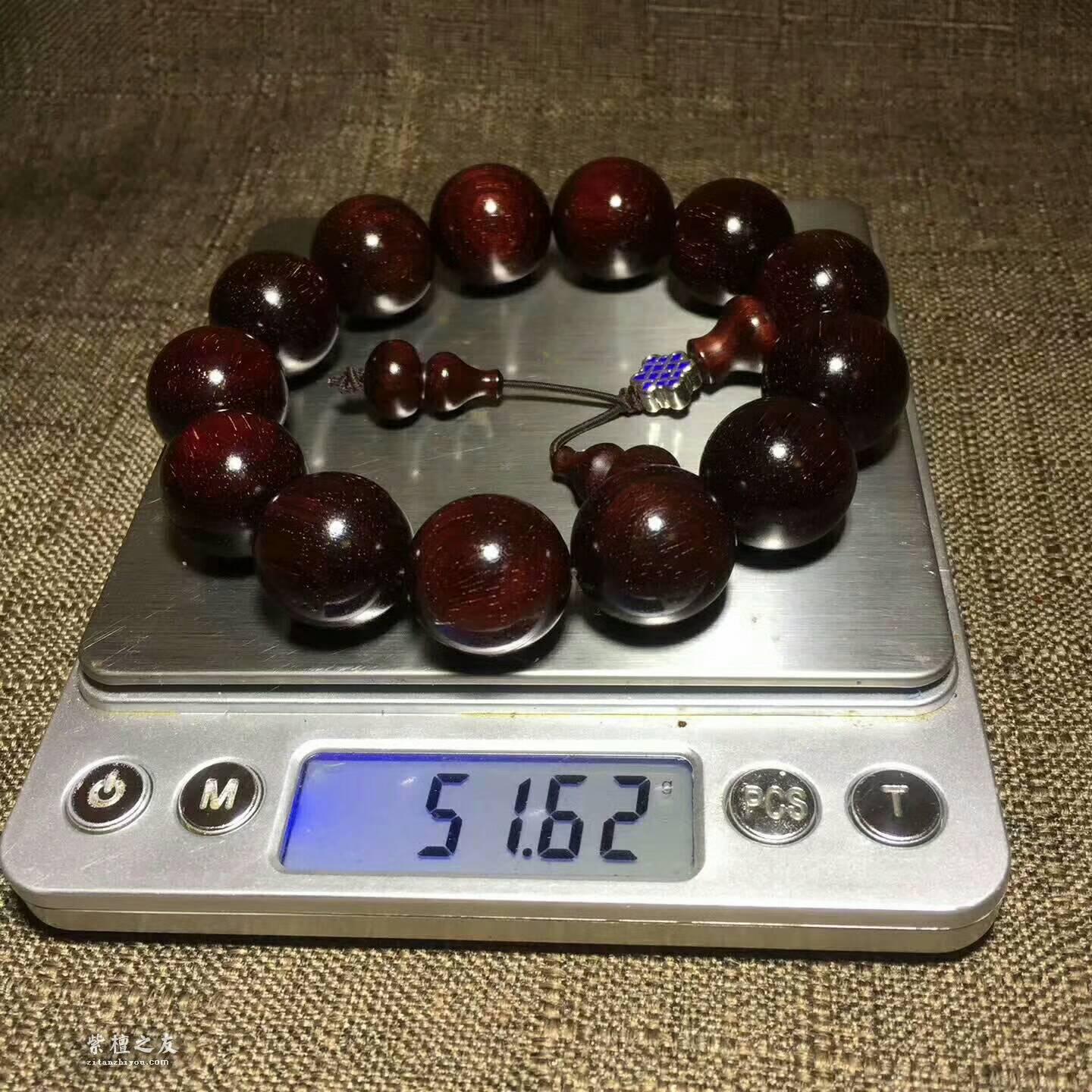 小叶紫檀1.8手串 小满星泥料玻璃底绚烂无比-8