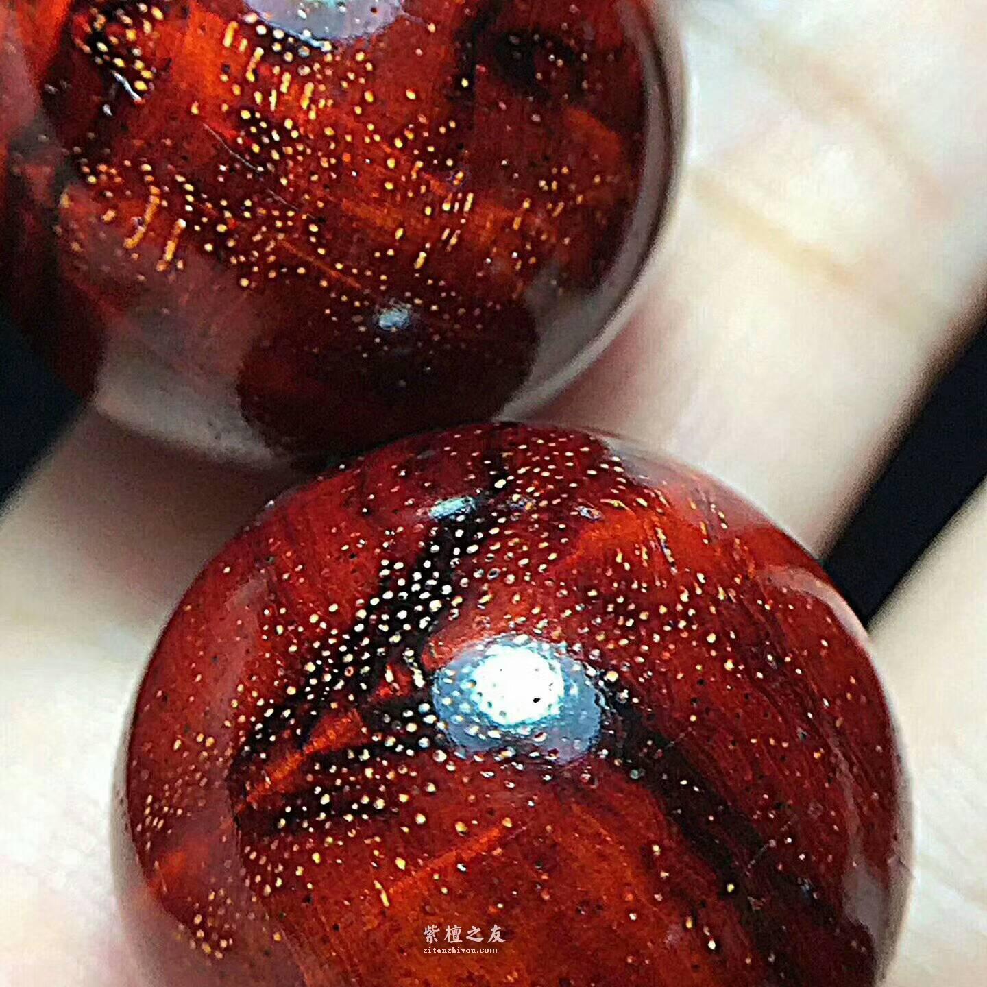 小叶紫檀2.0漩涡星星手串 难得精品等待有缘人-3